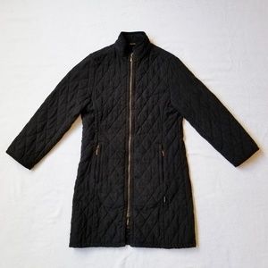 SOLD! Barbour Long Black Quilted Coat/Jacket